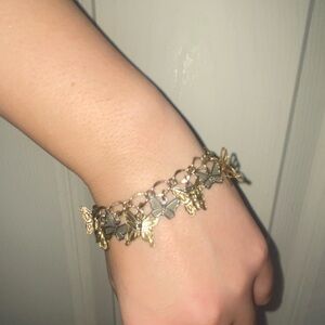 Deadstock Silver and Gold Butterfly Bracelet
